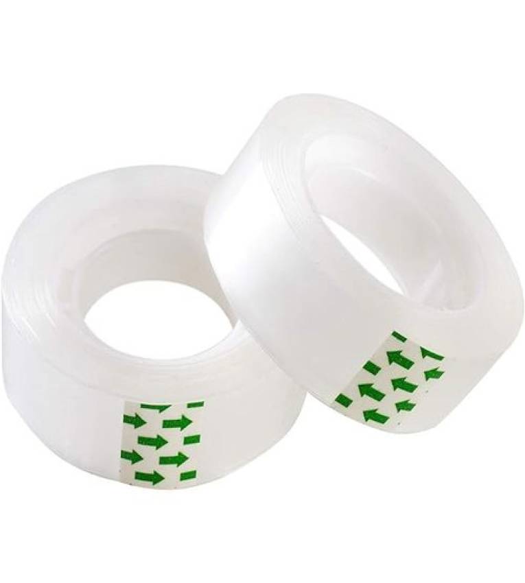 Dévidoir de scotch en plastique avec rouleau adhésif transparent inclus